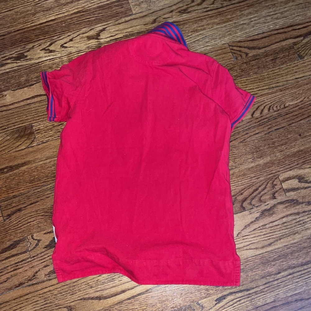 USPA red white blue slim fit M polo - Picture 2 of 3